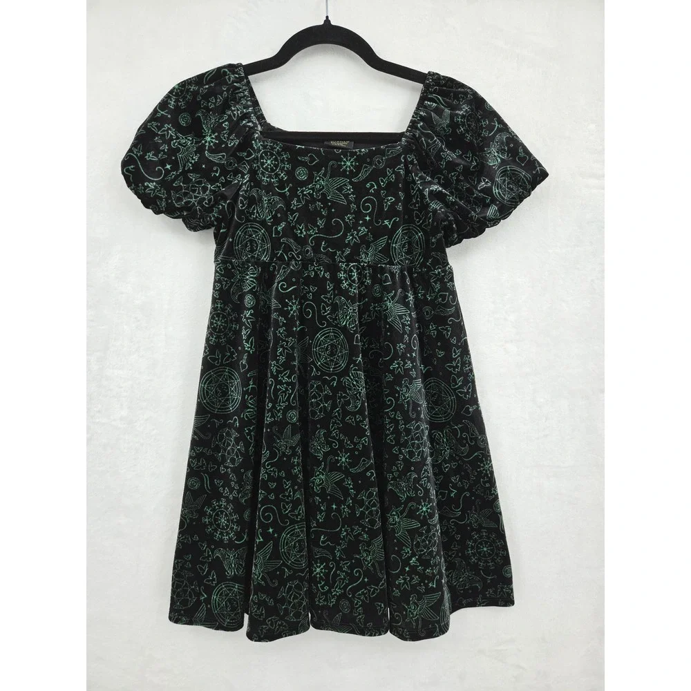 Wicked Paul Tazewell Kids Velvet Flying Monkey Dress Black Green10/12 Elphaba